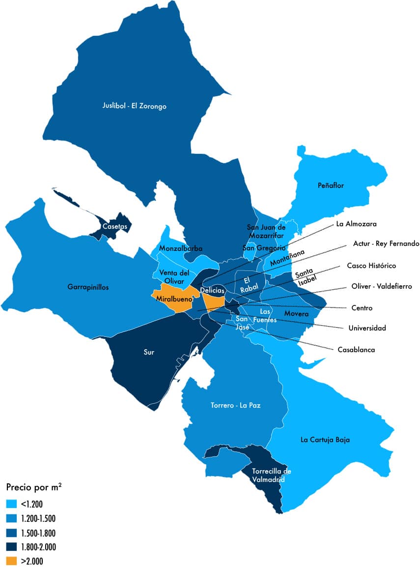 precio por m2