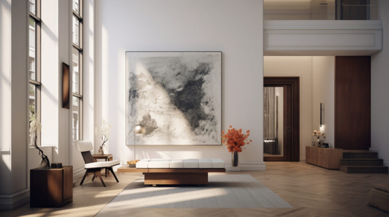 modern styled small entryway